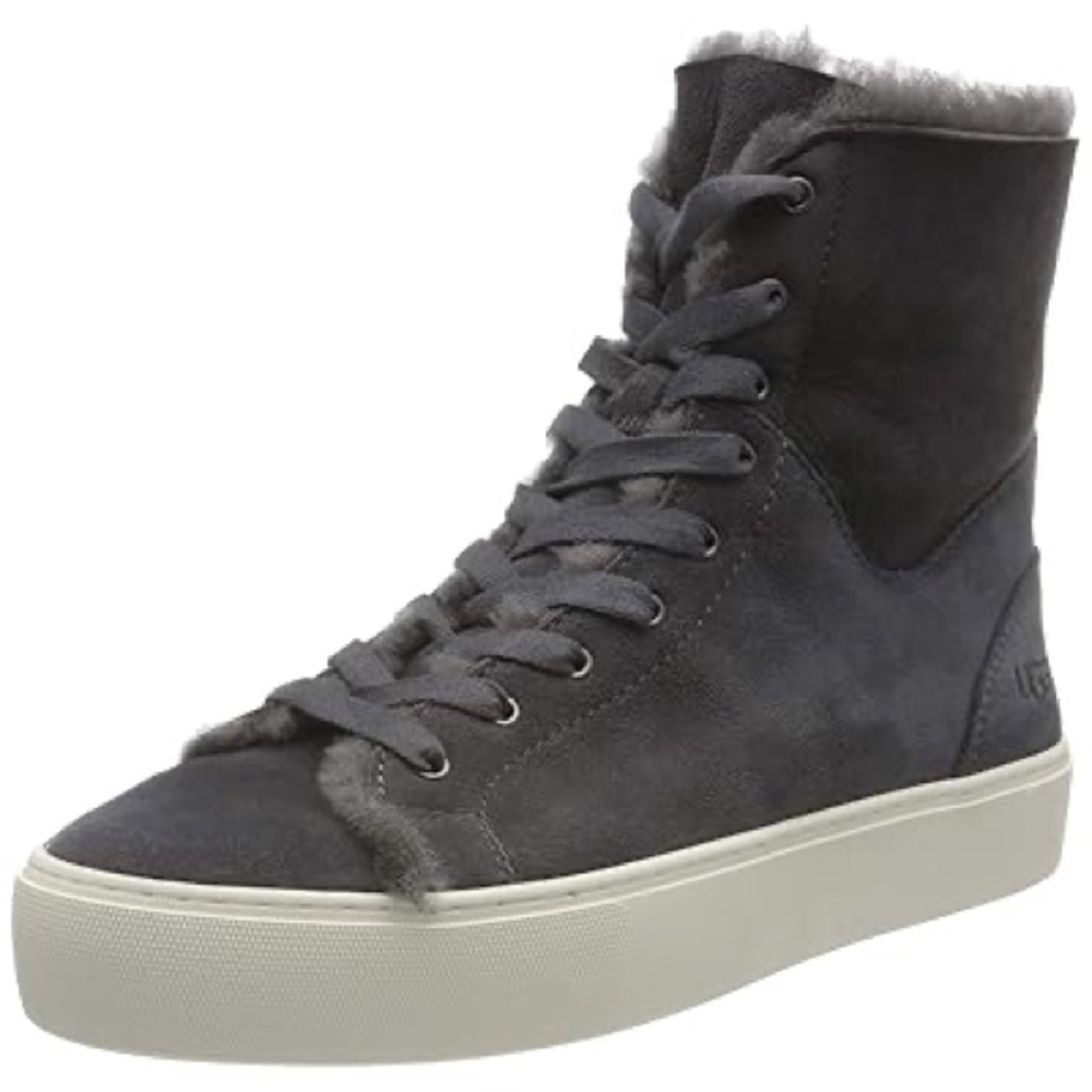 UGG Charcoal Ankle Boots with Fur Lining